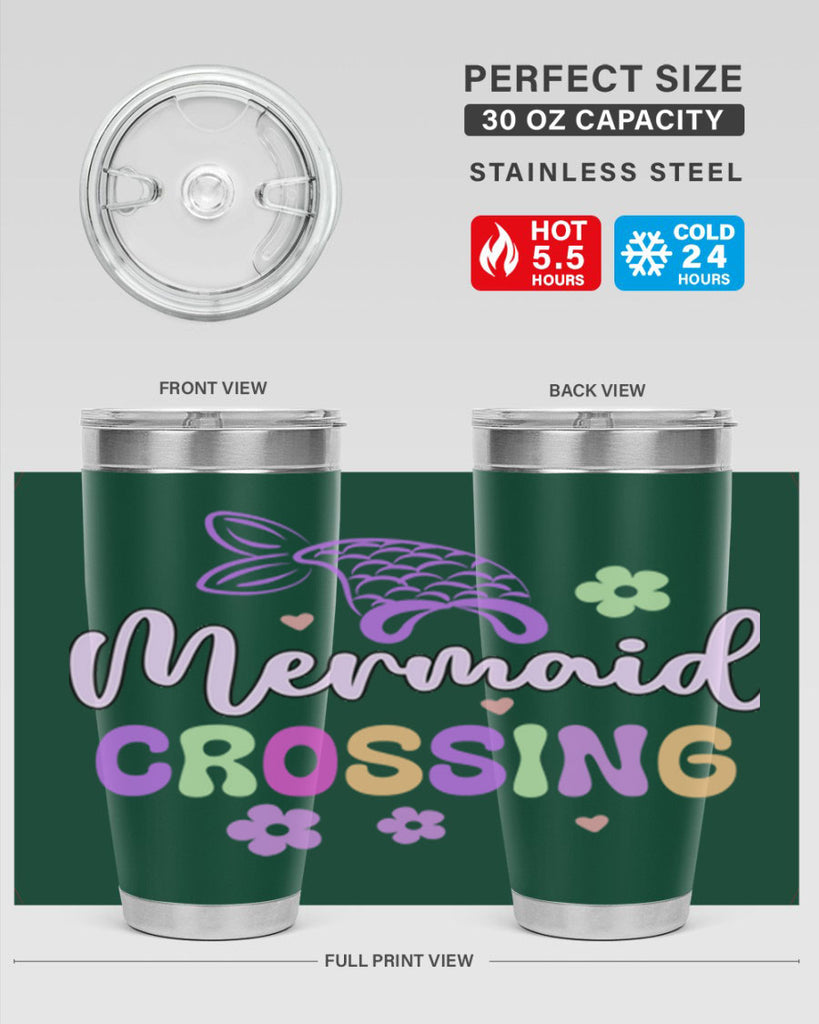 Mermaid Crossing 401#- mermaid- Tumbler