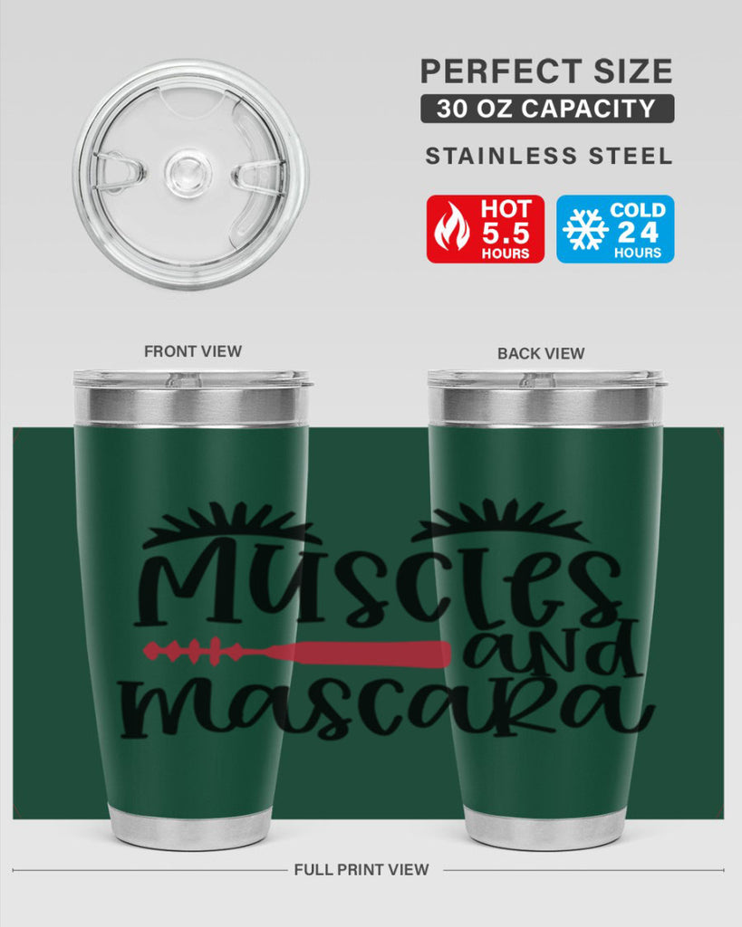 Muscles and mascara design Style 221#- make up- Tumbler