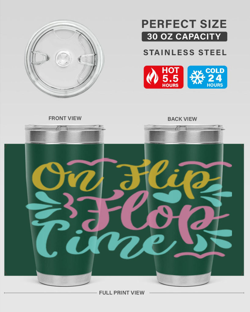 ON FLIP FLOP TIME Style 58#- summer- Tumbler