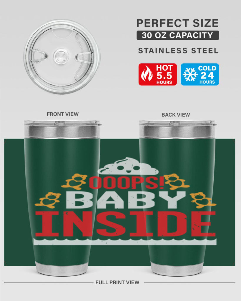 Ooops baby inside Style 24#- baby shower- tumbler