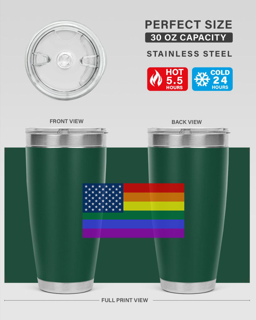Rainbow american flag 11#- lgbt- Tumbler