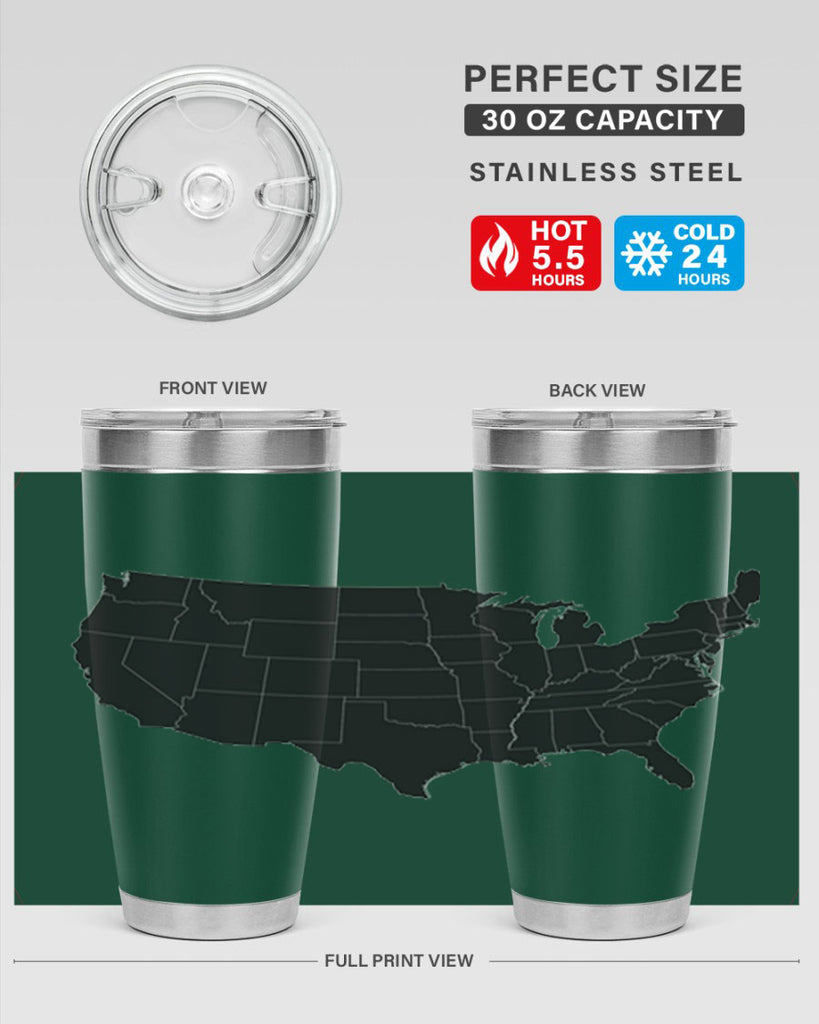 Separate Color Map Style 71#- Fourt Of July- Tumbler
