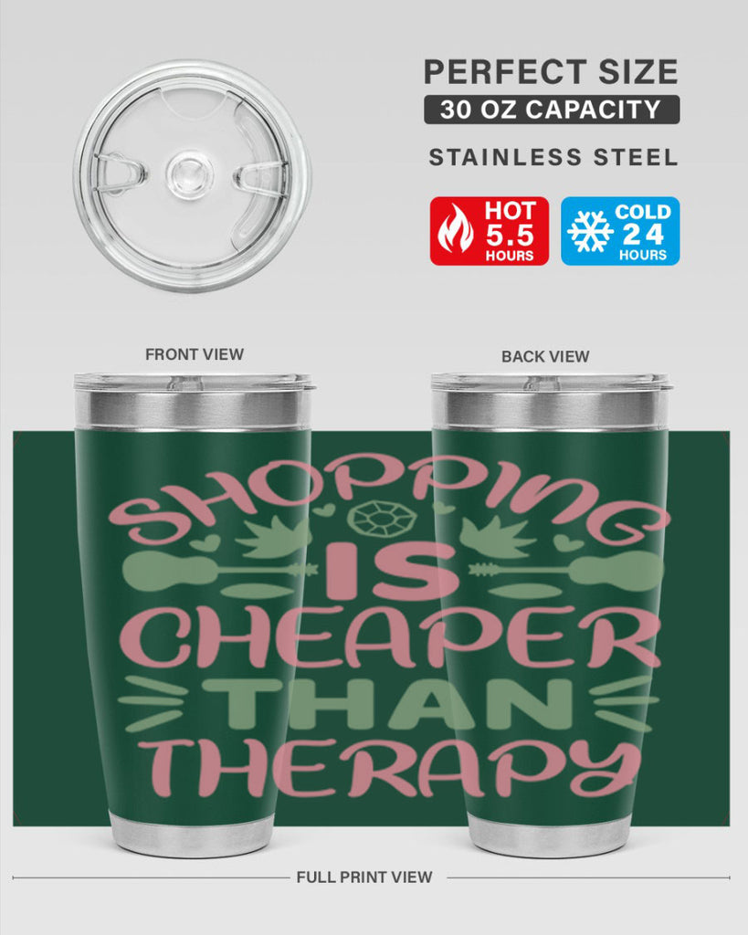 Shopping Is Cheaper Than Therapy 143#- fashion- Cotton Tank