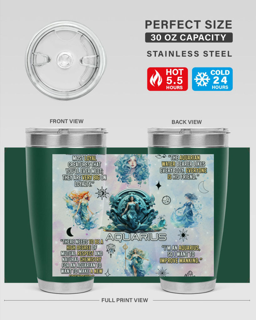 StraightAquarius 468#- zodiac- Tumbler