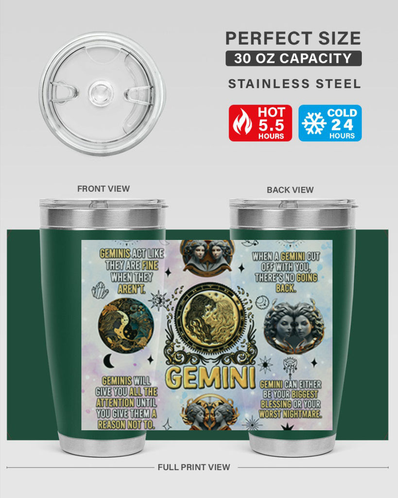 StraightGemini 472#- zodiac- Tumbler