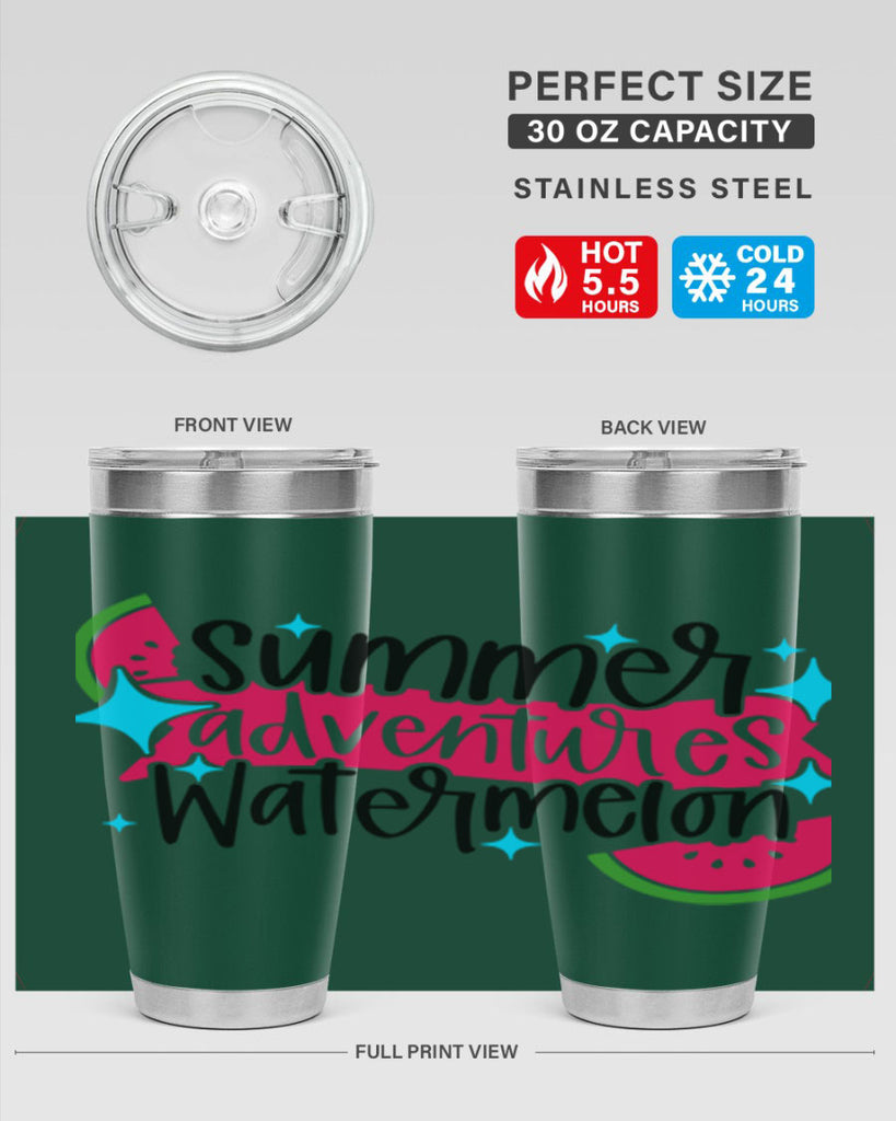 Summer Adventures Watermelon Style 23#- summer- Tumbler