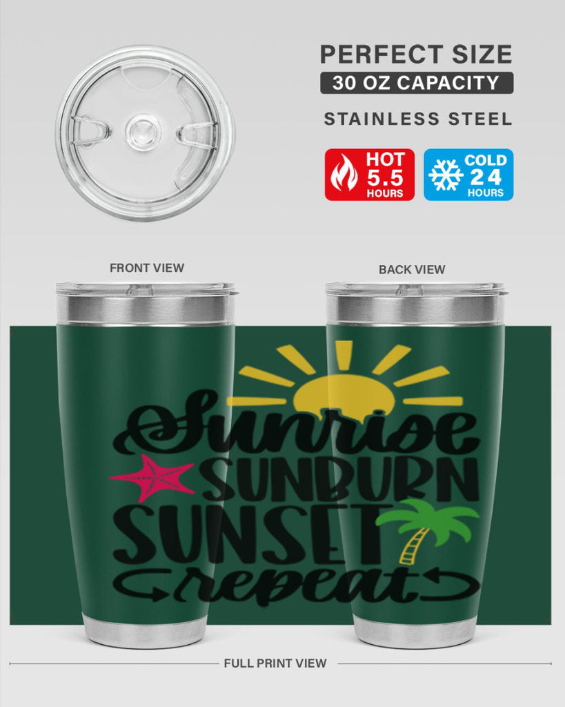 Sunrise Sunburn Sunset Repeat Style 16#- summer- Tumbler