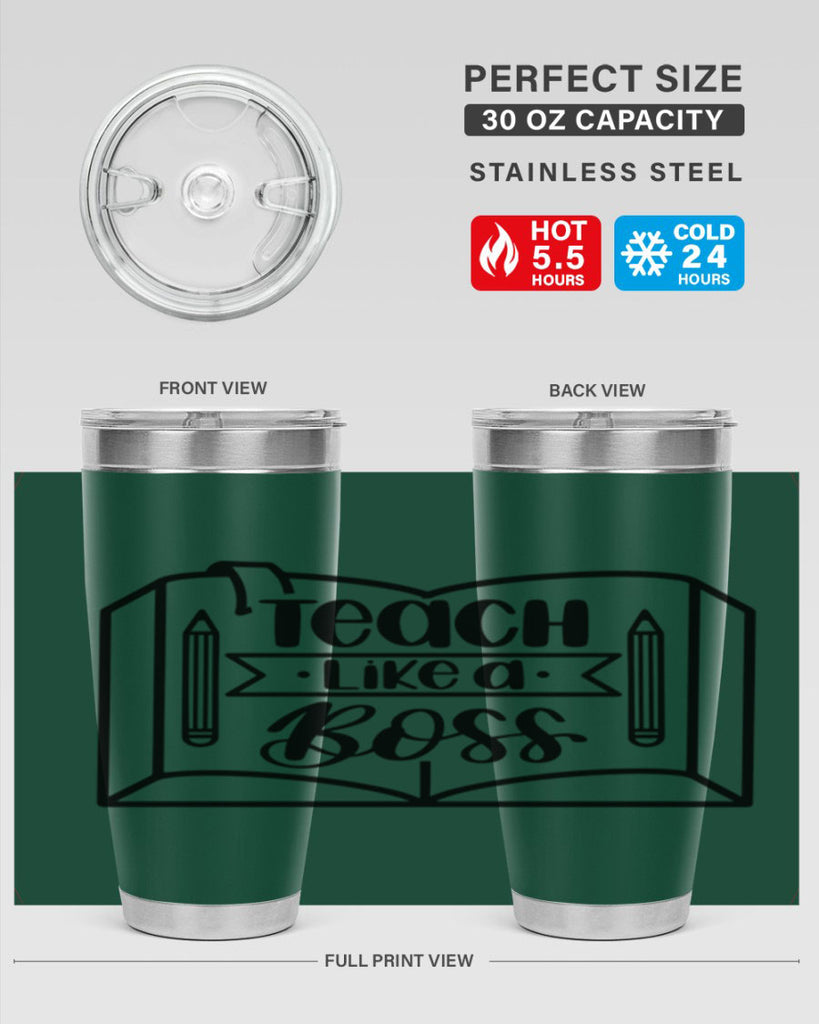 Teach Like A Boss Style 54#- teacher- tumbler