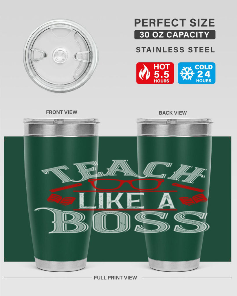 Teach like a boss Style 17#- teacher- tumbler