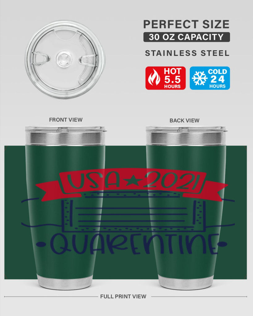 USA Quarentine Style 183#- Fourt Of July- Tumbler