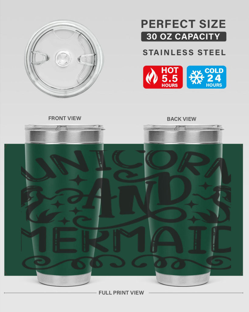 Unicorn and mermaid 660#- mermaid- Tumbler