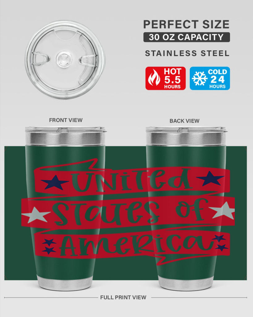 United States Of America Style 177#- Fourt Of July- Tumbler