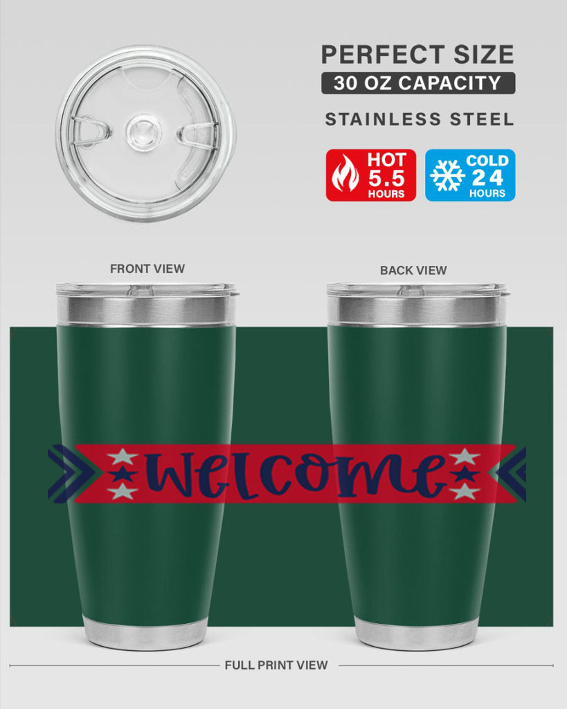 Welcome Style 187#- Fourt Of July- Tumbler