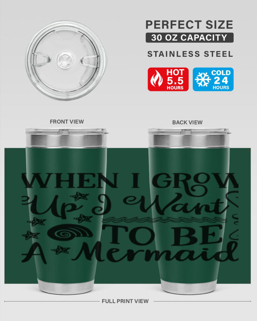 When i grow up i 665#- mermaid- Tumbler