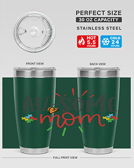 ausome mom Style 4#- autism- Tumbler