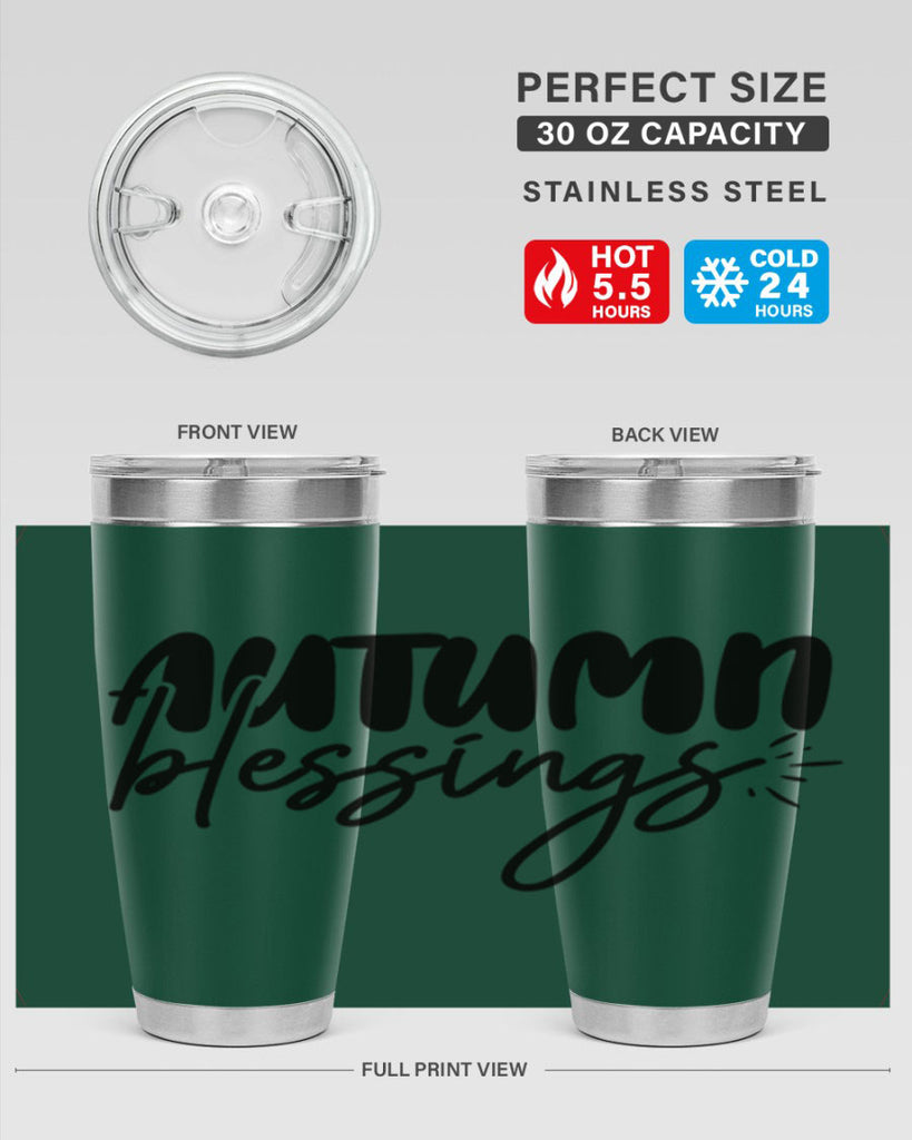 autumn blessings 65#- thanksgiving- Tumbler