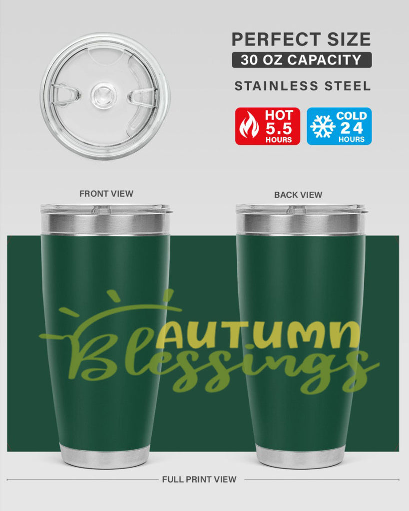 autumn blessings 66#- thanksgiving- Tumbler