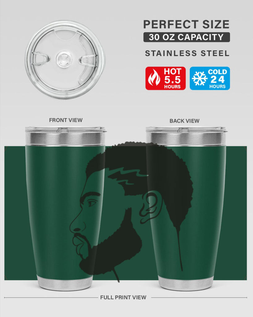 beardman 52#- black men - boys- tumbler