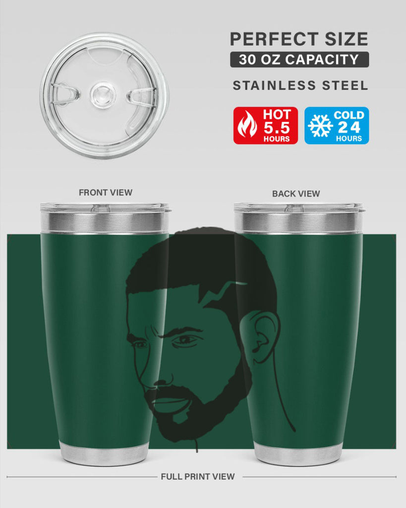 beardman 56#- black men - boys- tumbler
