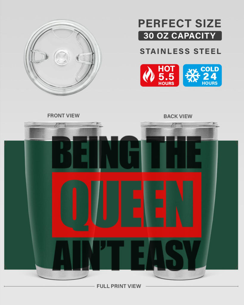 being the queen aint easy 255#- black words phrases- Cotton Tank