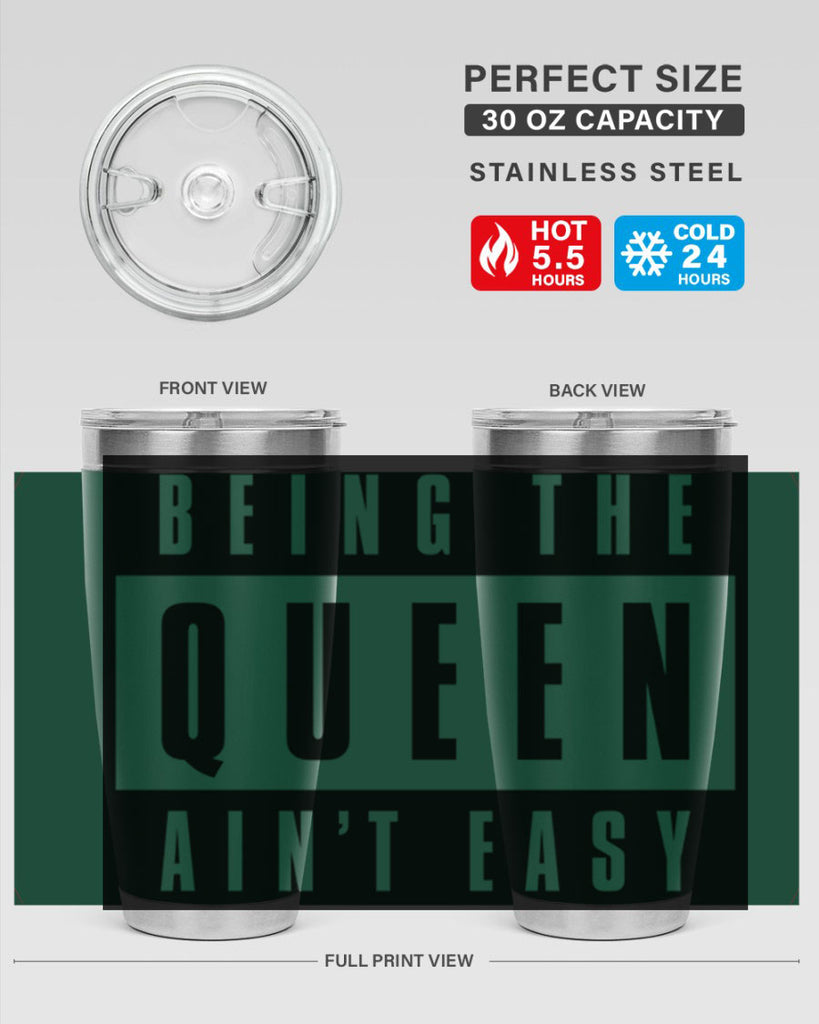 being the queen aint easy 258#- black words phrases- Cotton Tank
