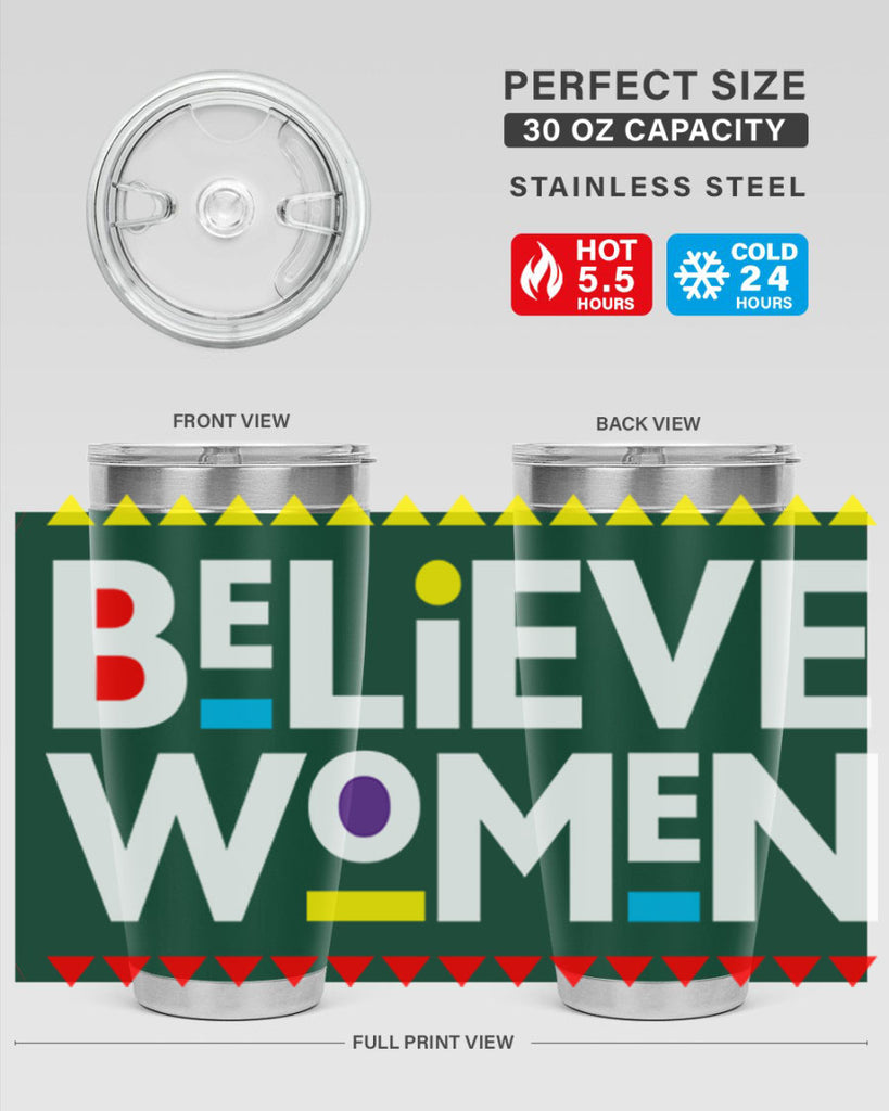 believewomen 254#- black words phrases- Cotton Tank