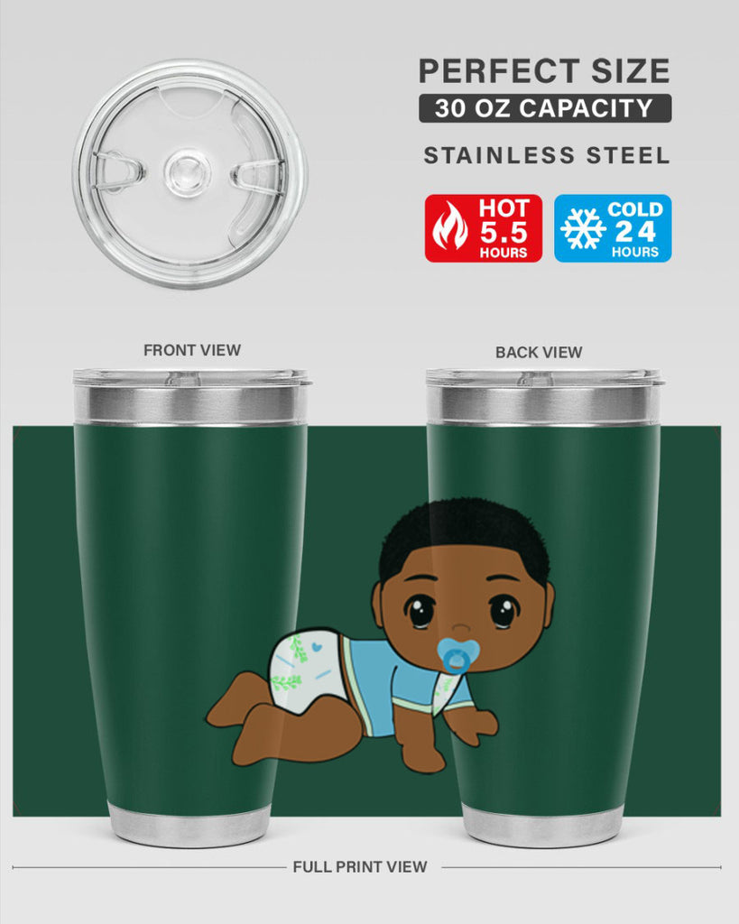black baby boy 1#- black men - boys- tumbler