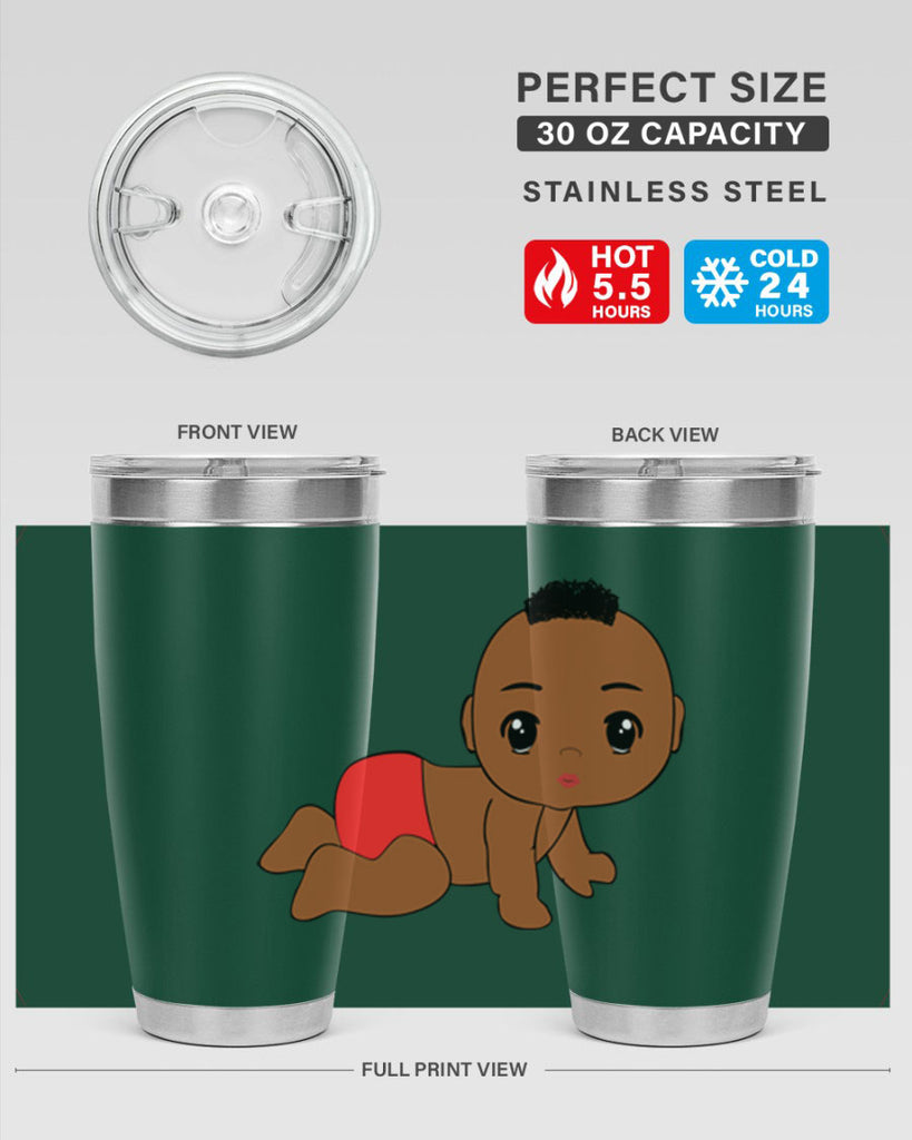 black baby boy 5#- black men - boys- tumbler