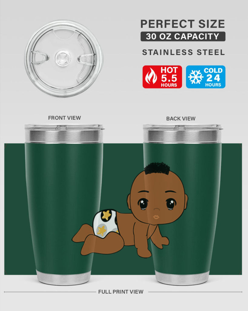 black baby boy 6#- black men - boys- tumbler
