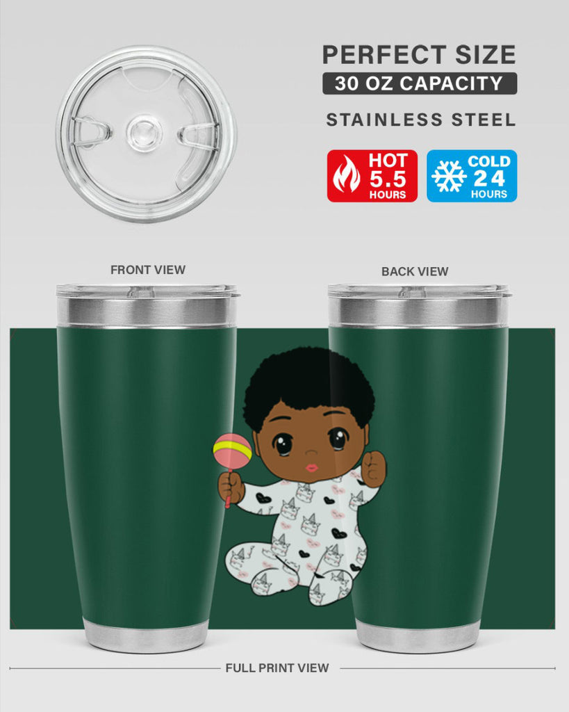 black baby boy 7#- black men - boys- tumbler