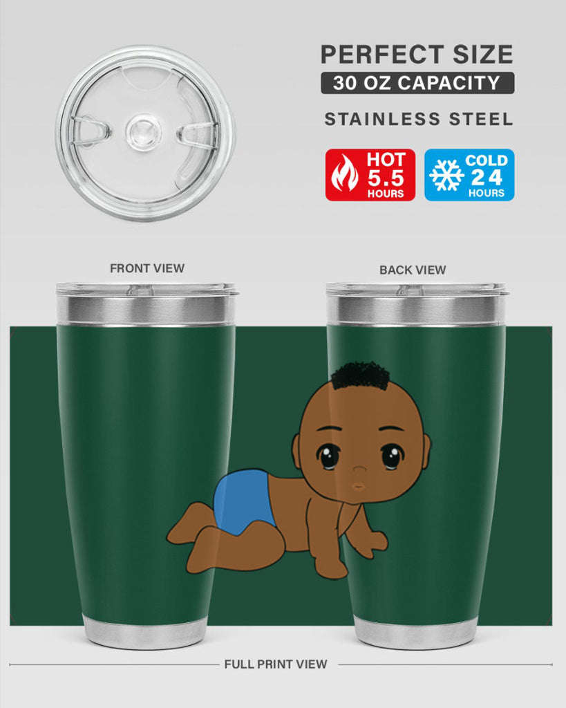 black baby boy 9#- black men - boys- tumbler