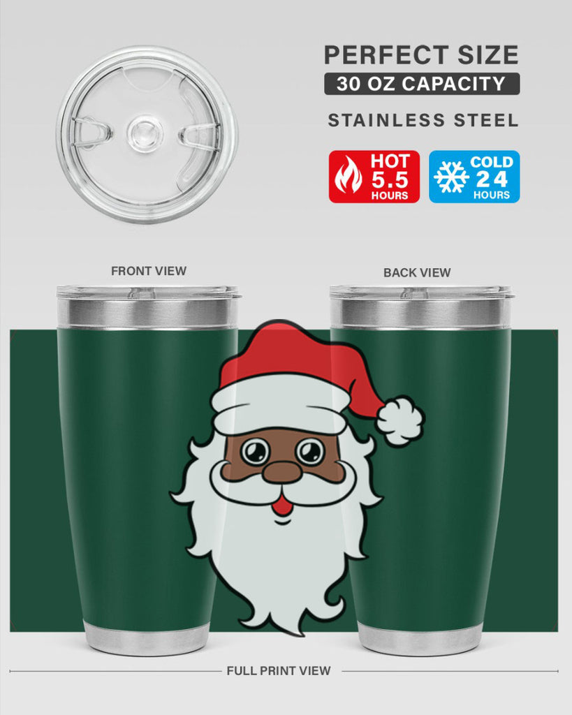 black santa 25#- black men - boys- tumbler
