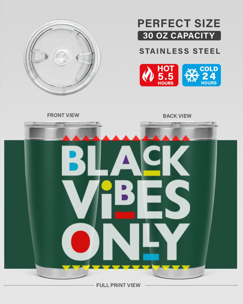 black vibes only 217#- black words phrases- Cotton Tank
