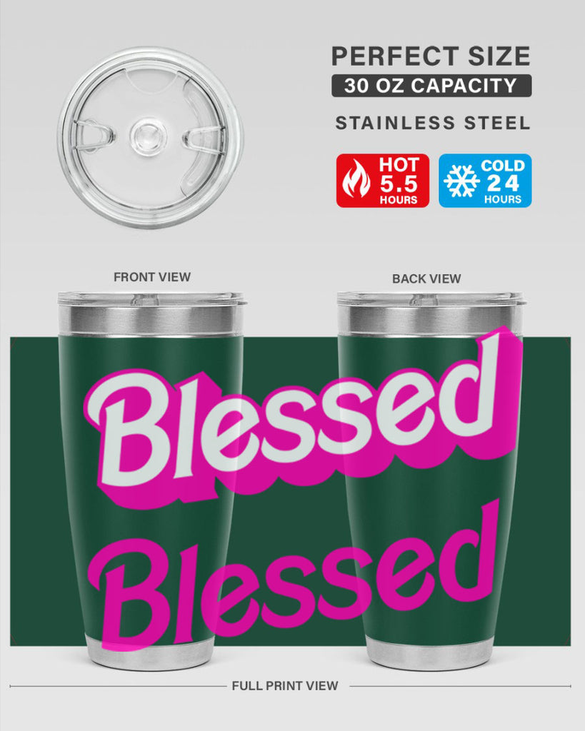 blessed barbie 193#- black words phrases- Cotton Tank