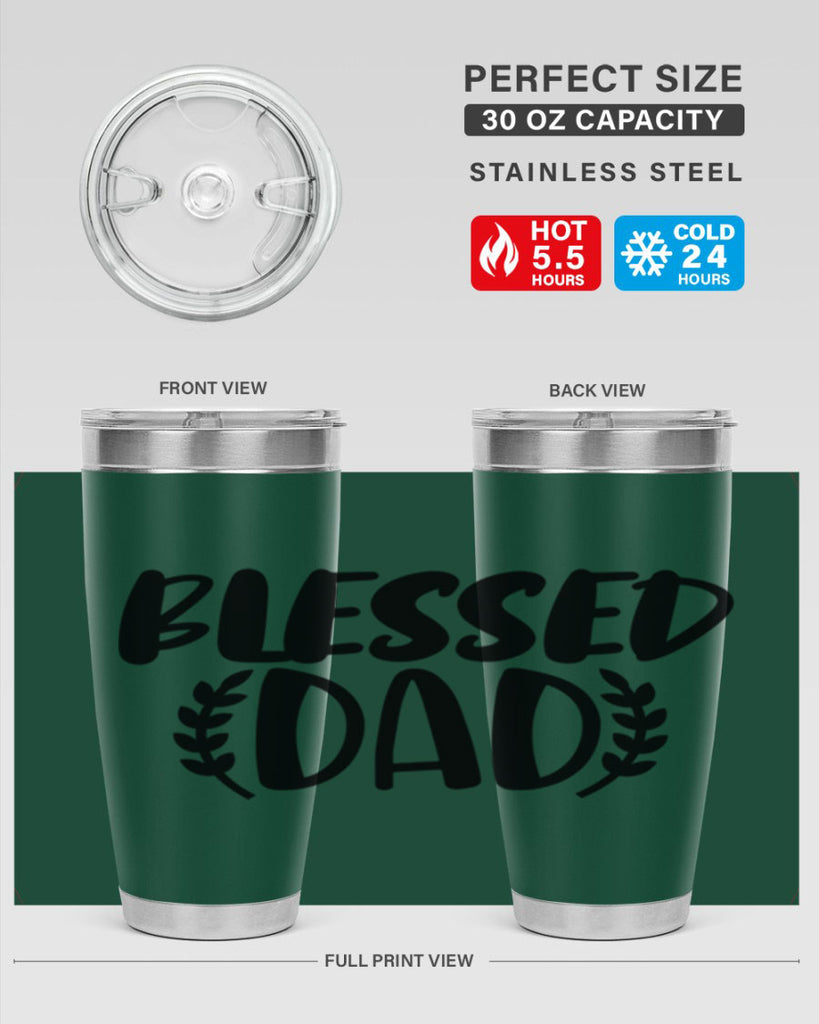 blessed dad 36#- dad- Tumbler