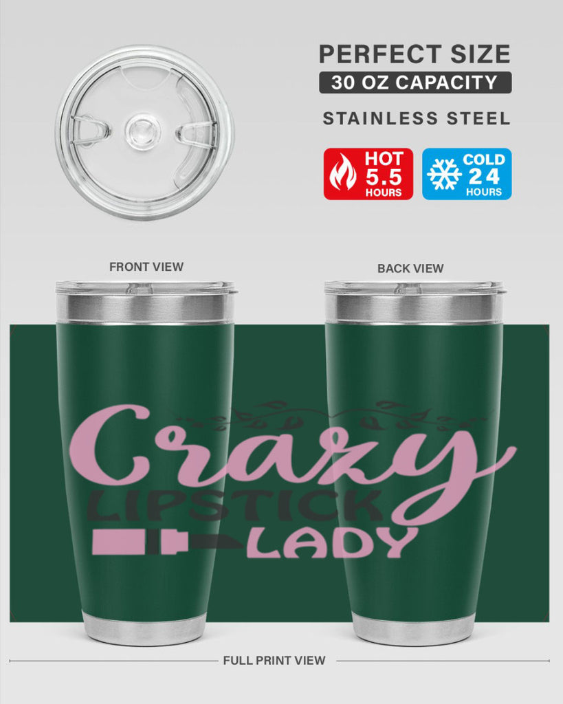 crazy lipstick lady Style 159#- make up- Tumbler