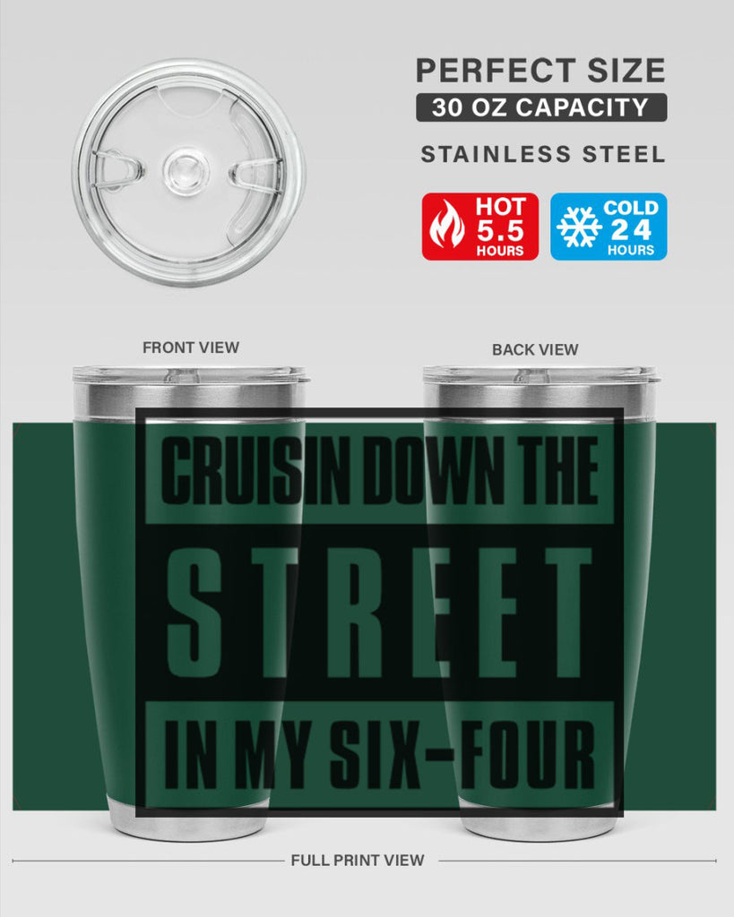 cruisin down the street 181#- black words phrases- Cotton Tank