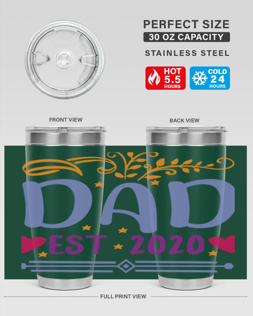 dad est 98#- fathers day- Tumbler