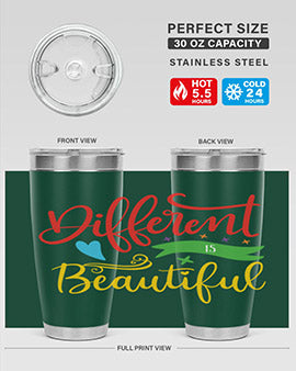 different is beautiful Style 11#- autism- Tumbler