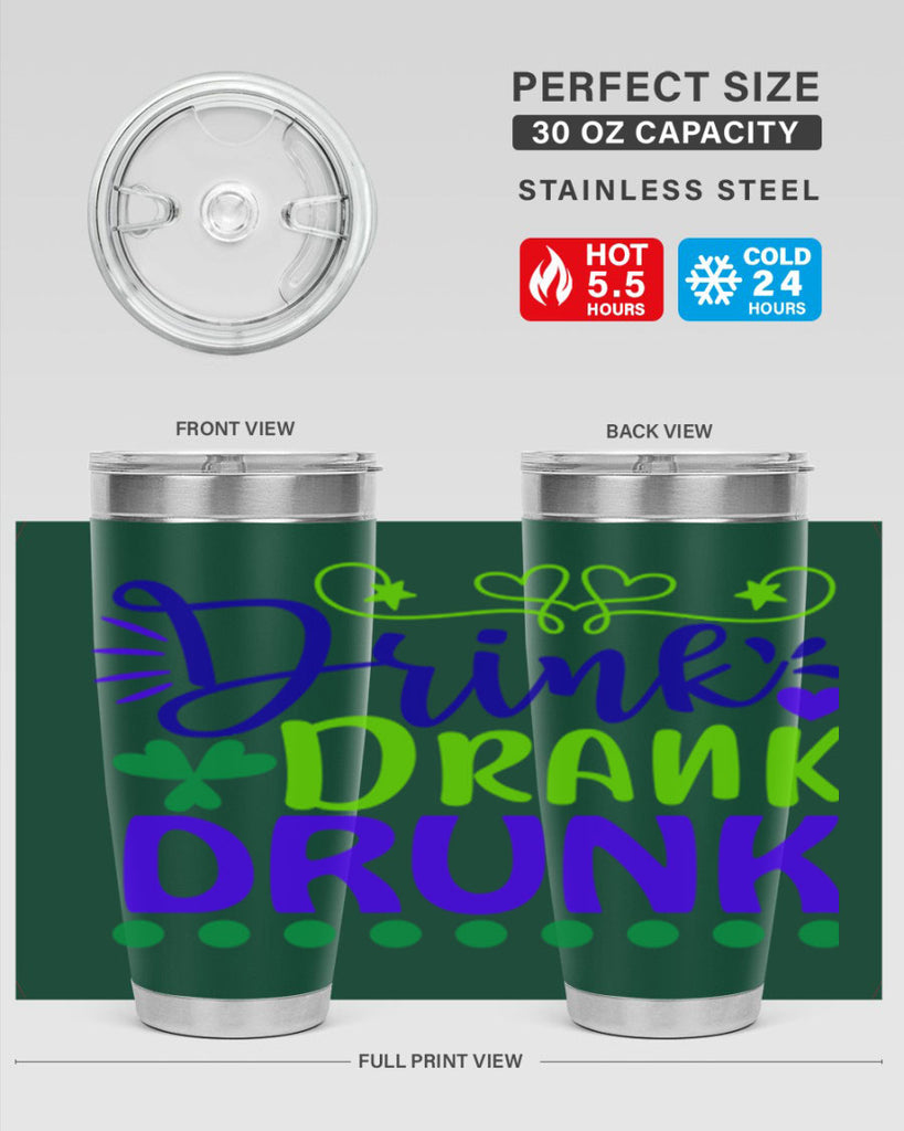 drink drank drunk 22#- mardi gras- Tumbler