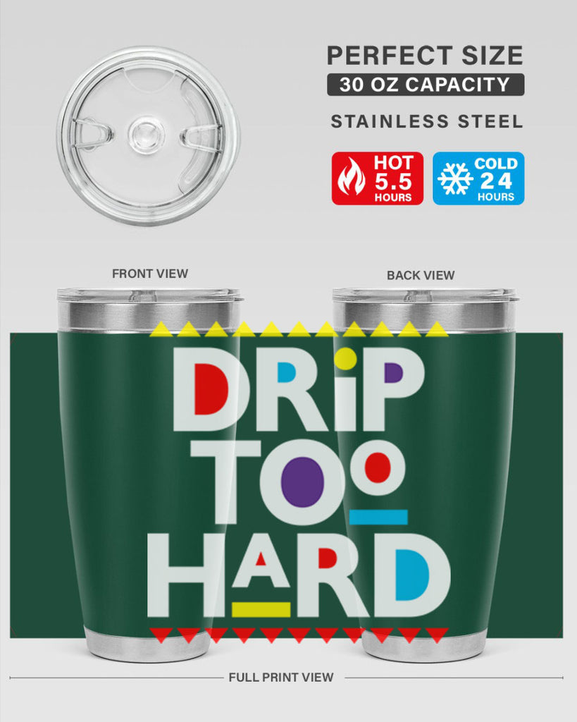 drip too hard 163#- black words phrases- Cotton Tank