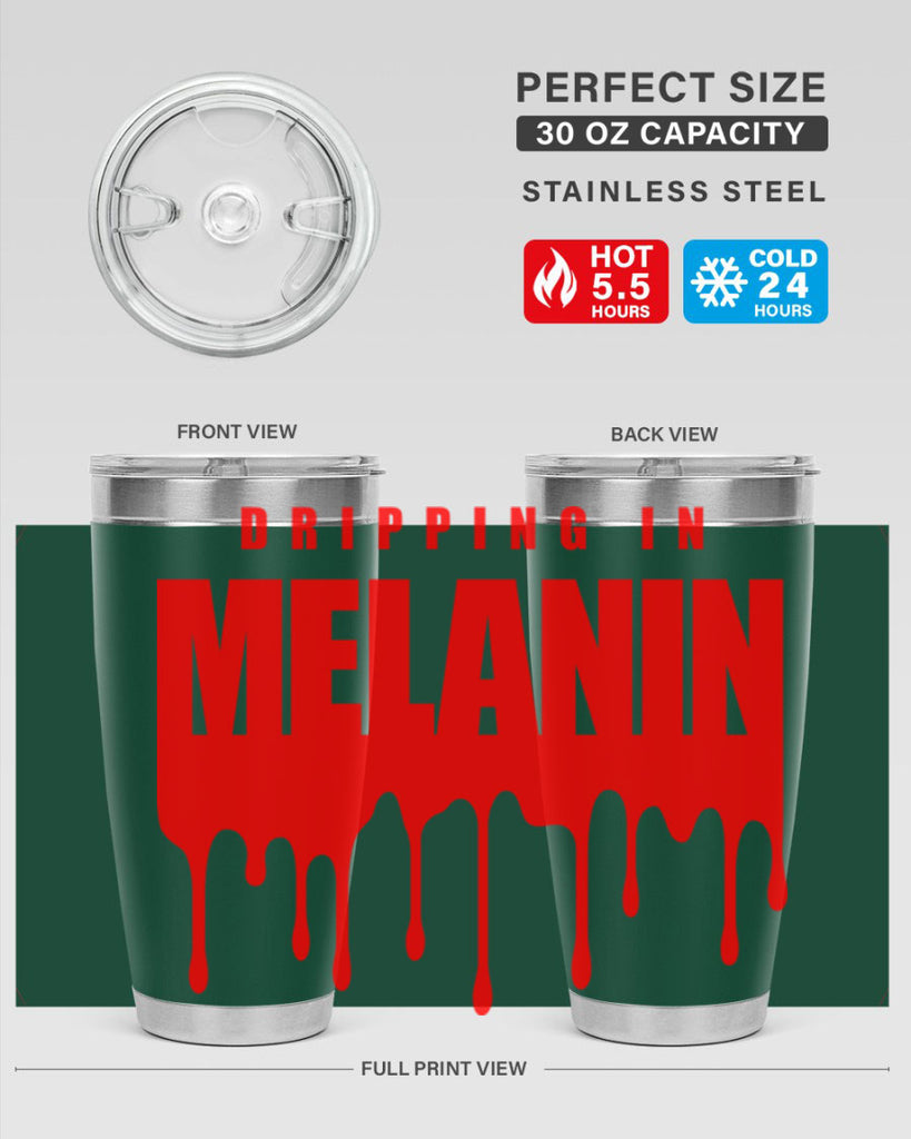 dripping in melanin 161#- black words phrases- Cotton Tank