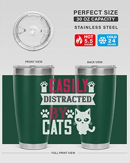 easily distracted by cats Style 47#- cat- Tumbler