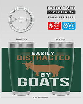 easily distracted by goats Style 5#- goat- Tumbler