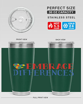 embrace differences Style 13#- autism- Tumbler