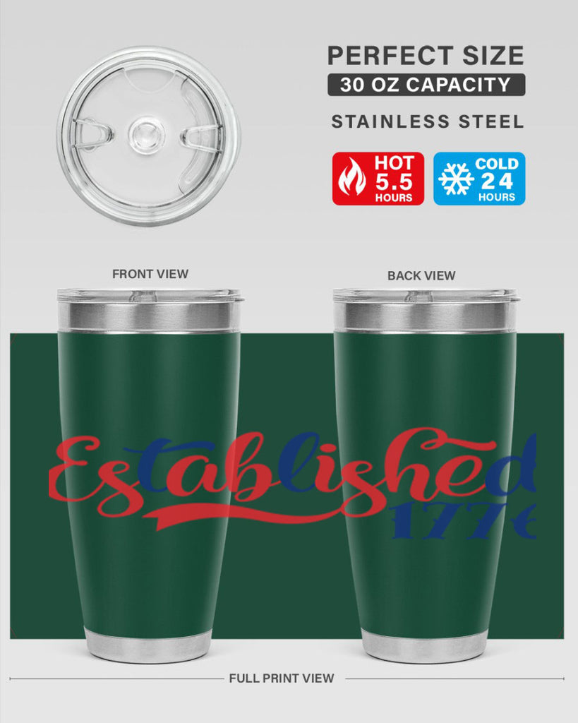 established Style 46#- Fourt Of July- Tumbler