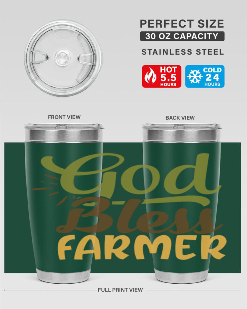 god bless farmer 10#- farming and gardening- Tumbler