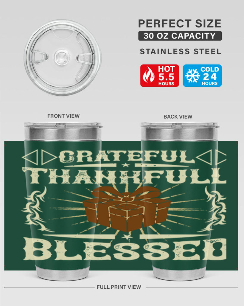 grateful thankfull blessed 40#- thanksgiving- Tumbler