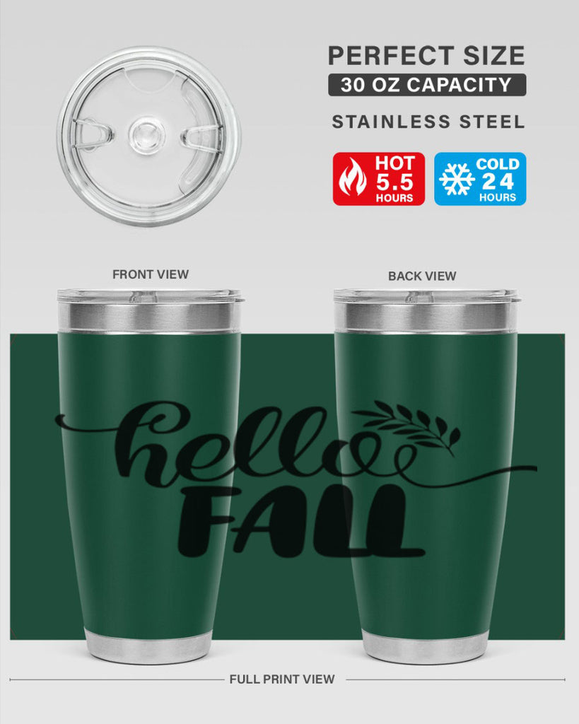 hello fall 54#- thanksgiving- Tumbler