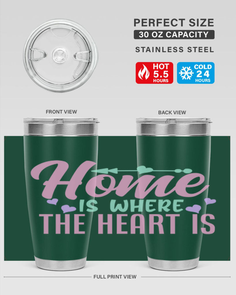 home is where the heart is 39#- home- Tumbler